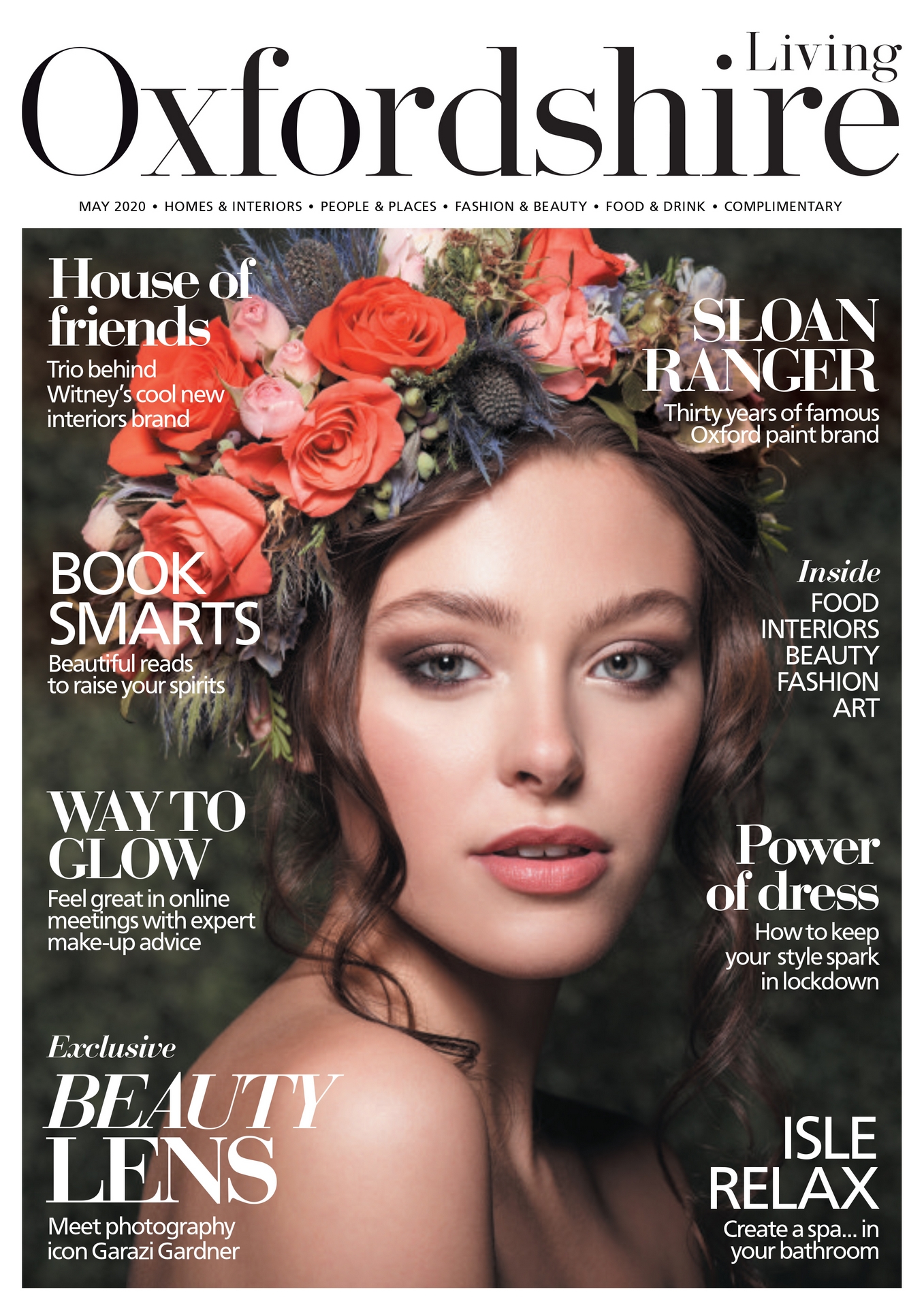 print cover of Living Oxfordshire magazine by Birmingham commercial photographer Garazi Photography